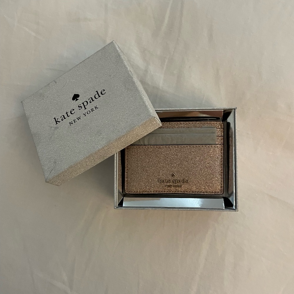 NIB Kate Spade shimmer cardholder